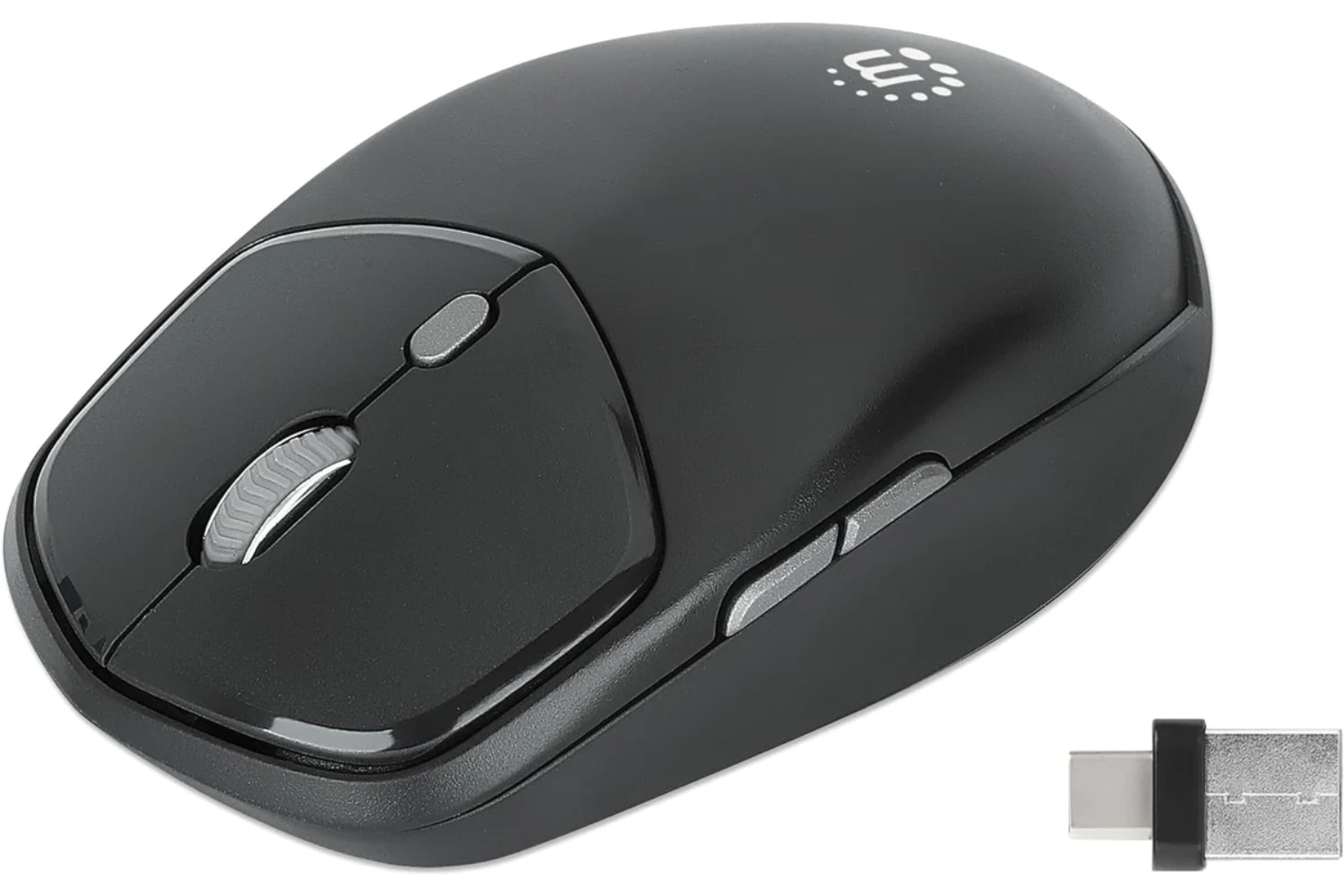 Manhattan Compact Wireless Optical USB Mouse | Black