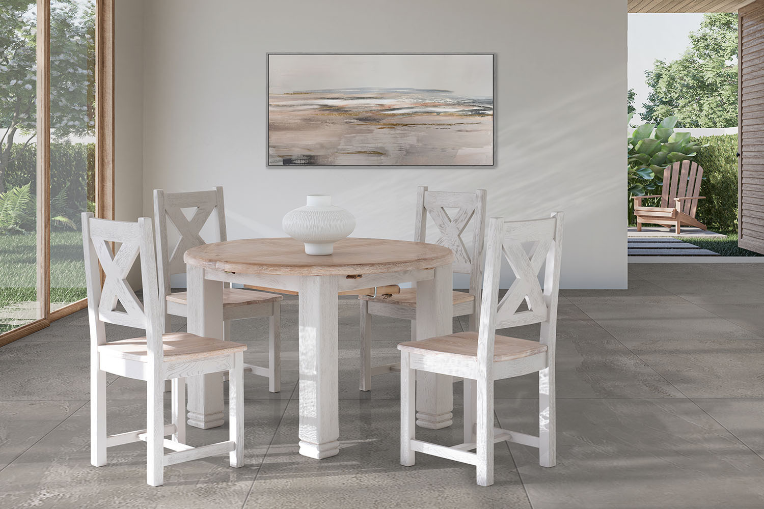 Savannah Round Extending Dining Table | 120 cm | Colour Options