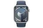 Apple Watch Series 9 | 45mm | Silver Aluminium Storm Blue Sport Band S/M