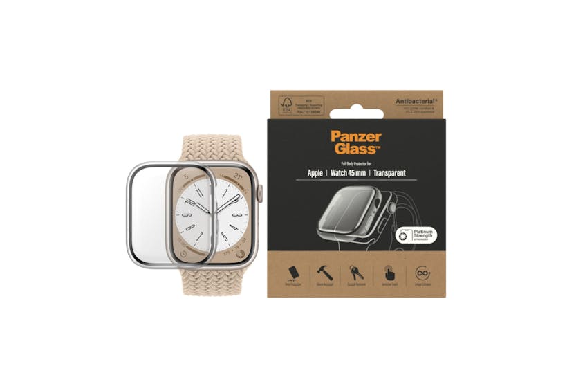 PanzerGlass Full Body Apple Watch Series 9/7/8 Screen Protector | 45MM | Clear