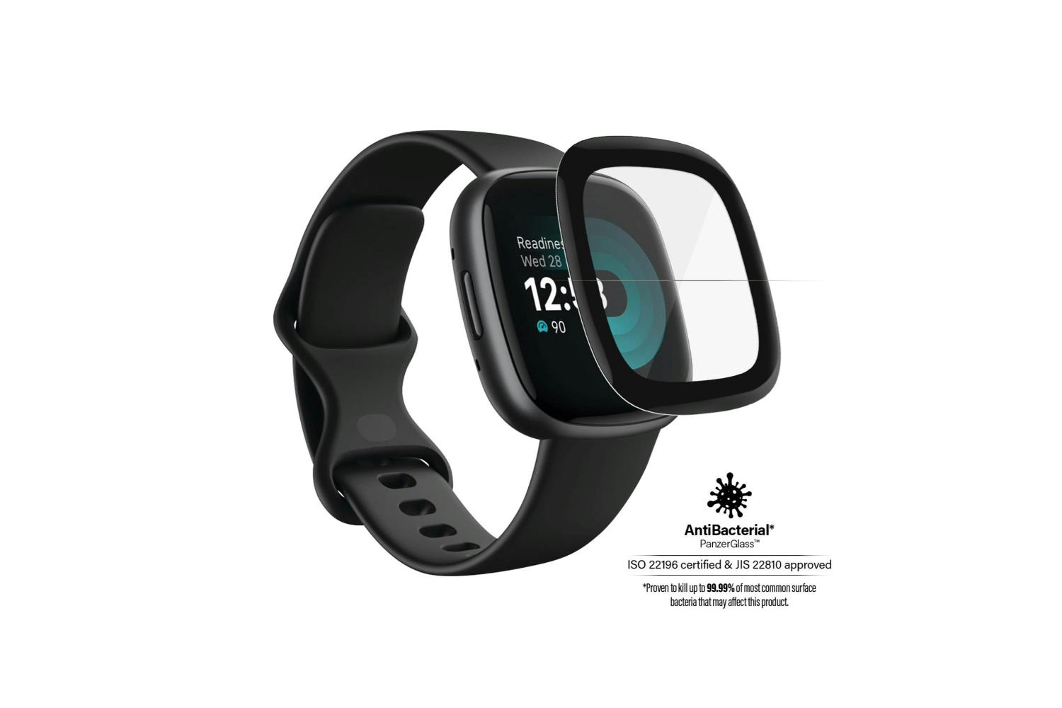 PanzerGlass Fitbit Versa 4/3 Sense Screen Protector Glass