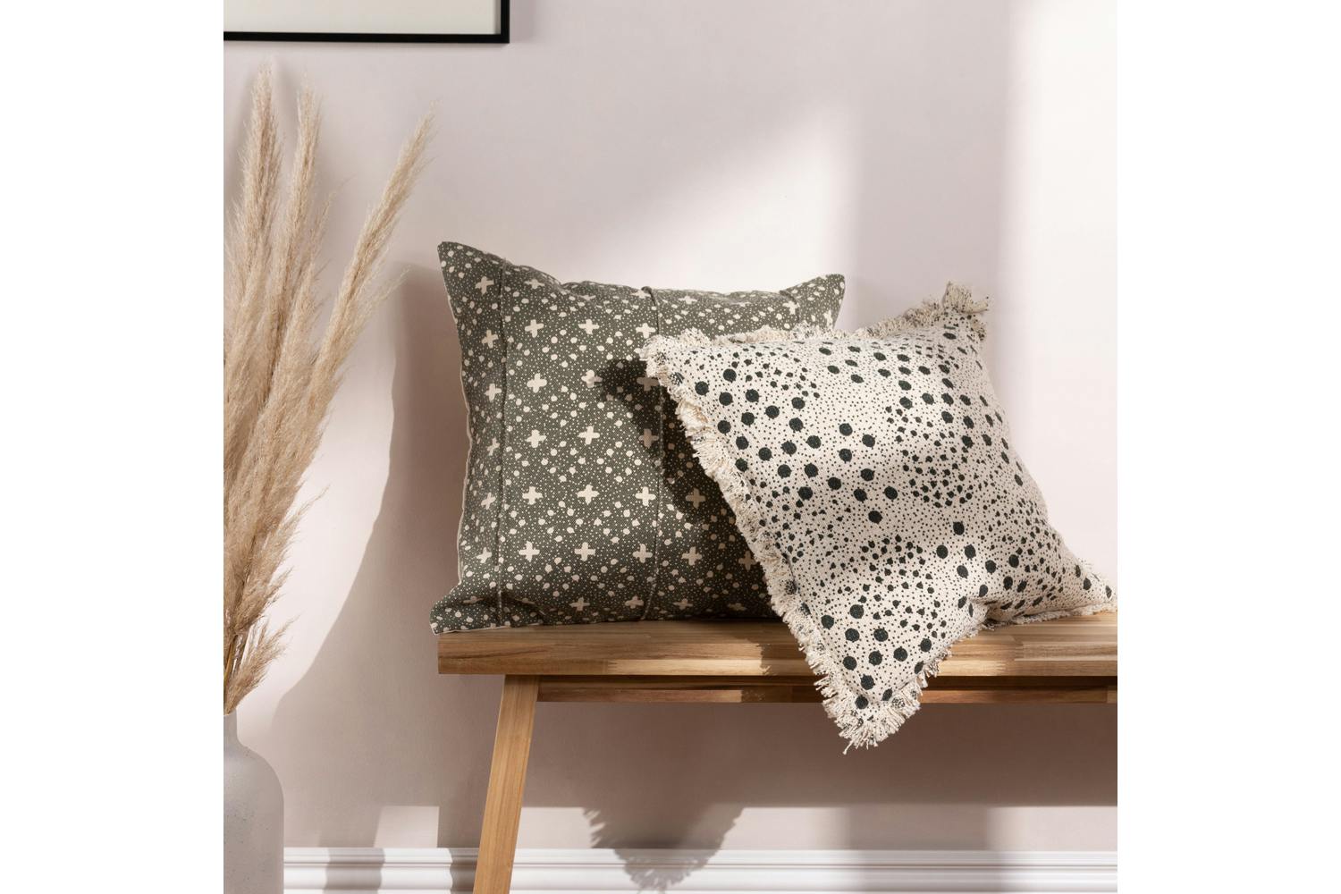 Hara Polyester Cushion | Lichen | 50 x 50 cm