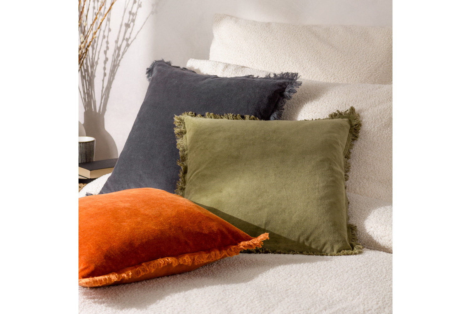 Jaye Polyester Cushion | Slate | 45 x 45 cm