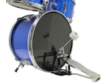 Music Alley 3-piece Junior Drum Set With Drum Throne & Drumsticks - Blue