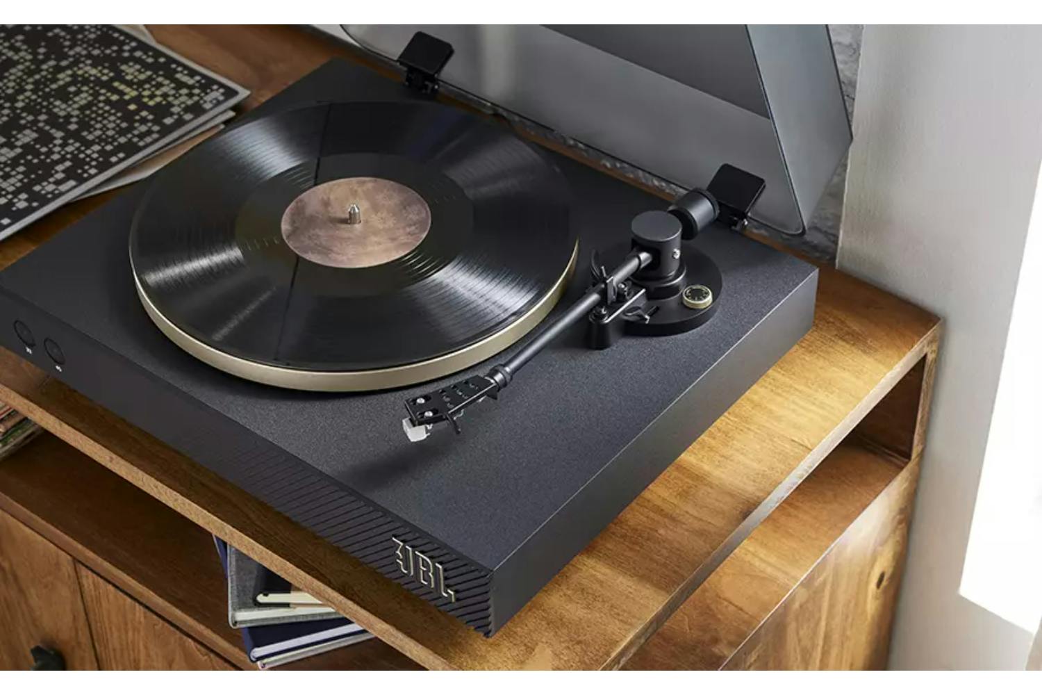 JBL Spinner Bluetooth Turntable Vinyl Record Player | Black/Gold