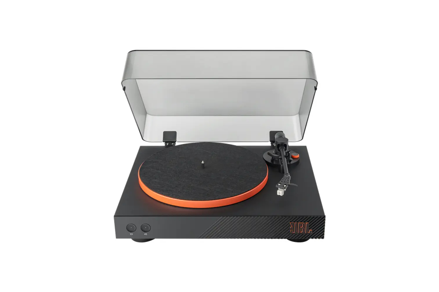 JBL Spinner Bluetooth Turntable Vinyl Record Player | Black/Orange