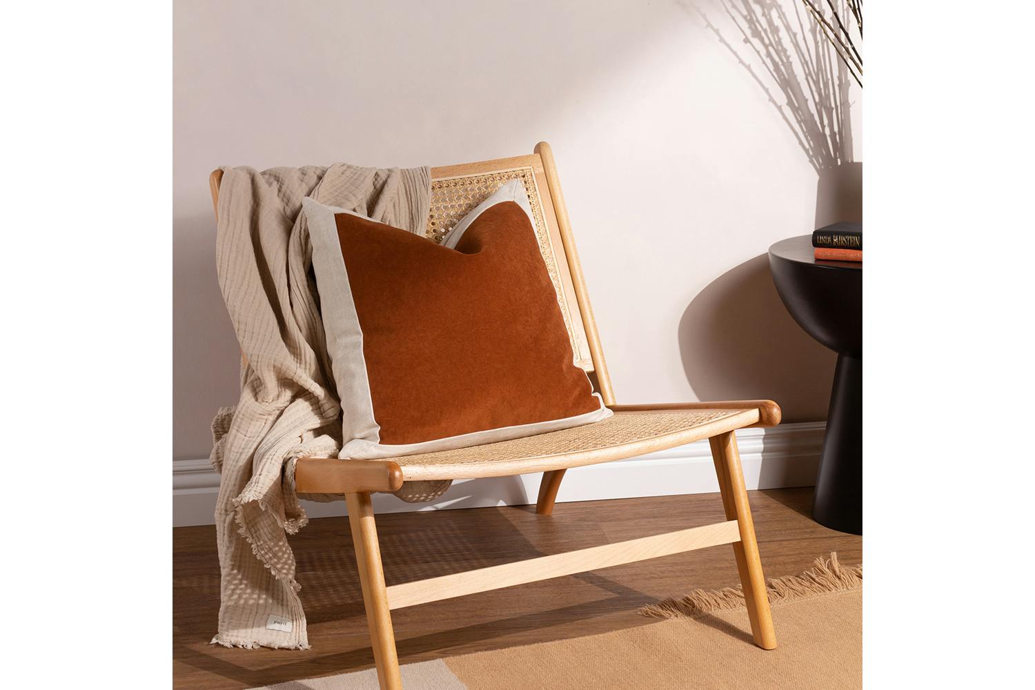 Auden Polyester Cushion | Pecan | 50 x 50 cm