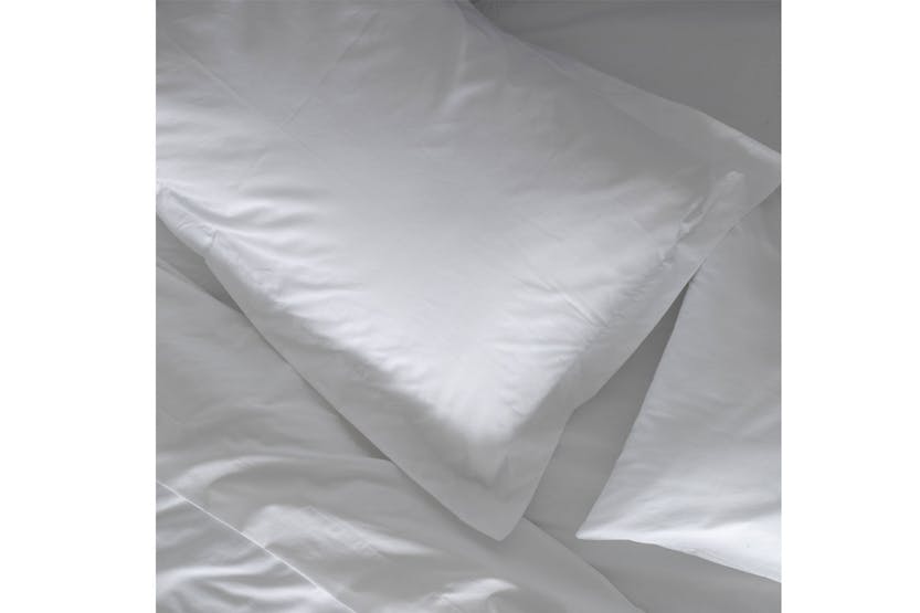 The Linen Room | 500tc Cotton Percale | White | Pillowcase Pair