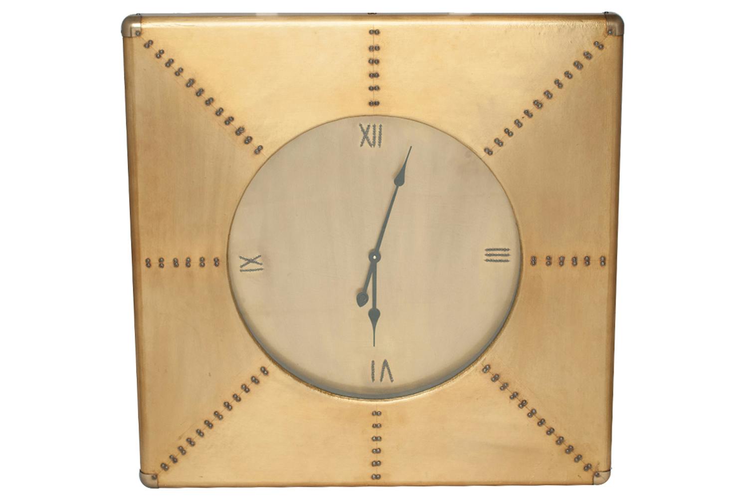 Gold Square Wall Clock