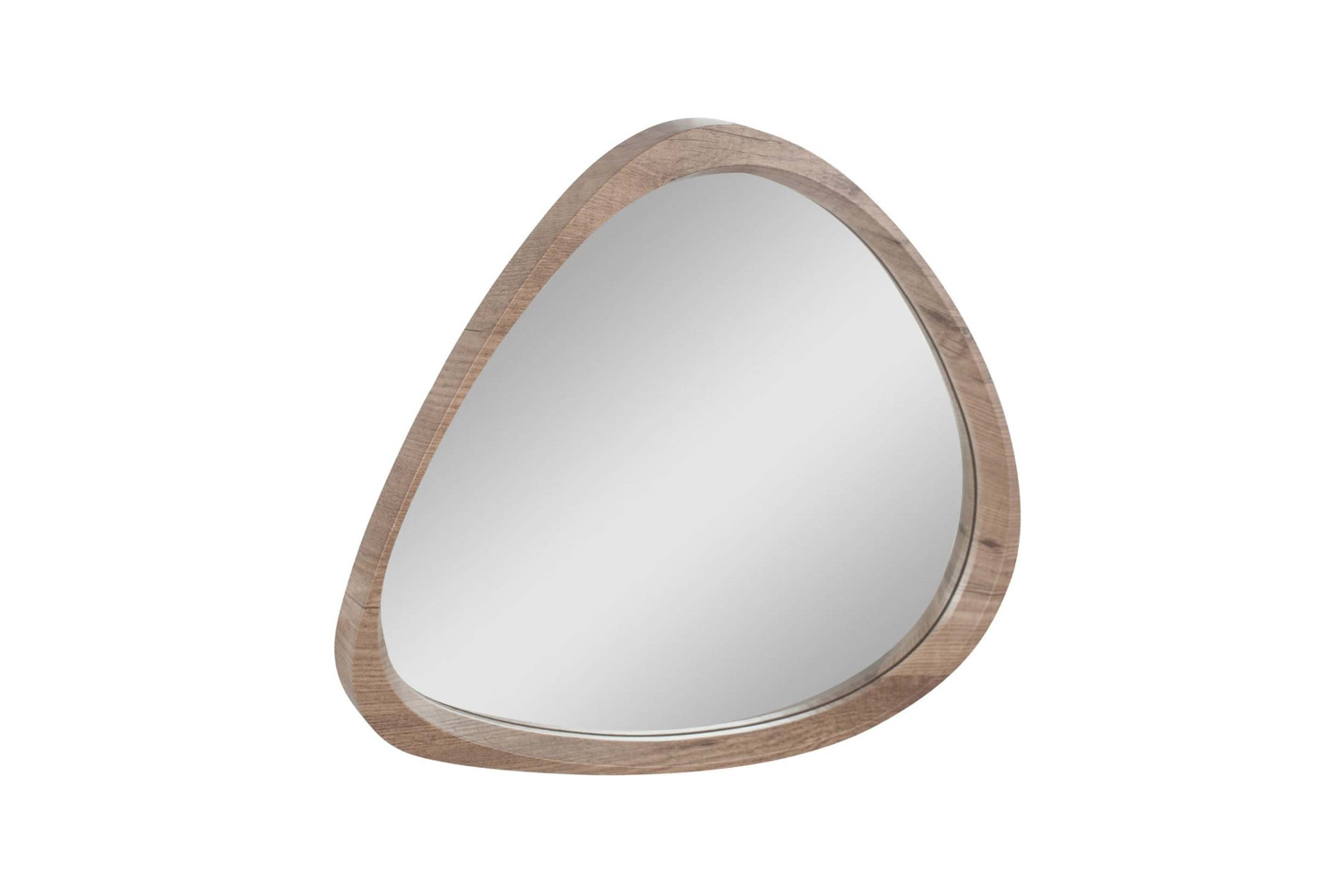 Curved Wall Mirror | Grey Oak | 67 x 58 cm