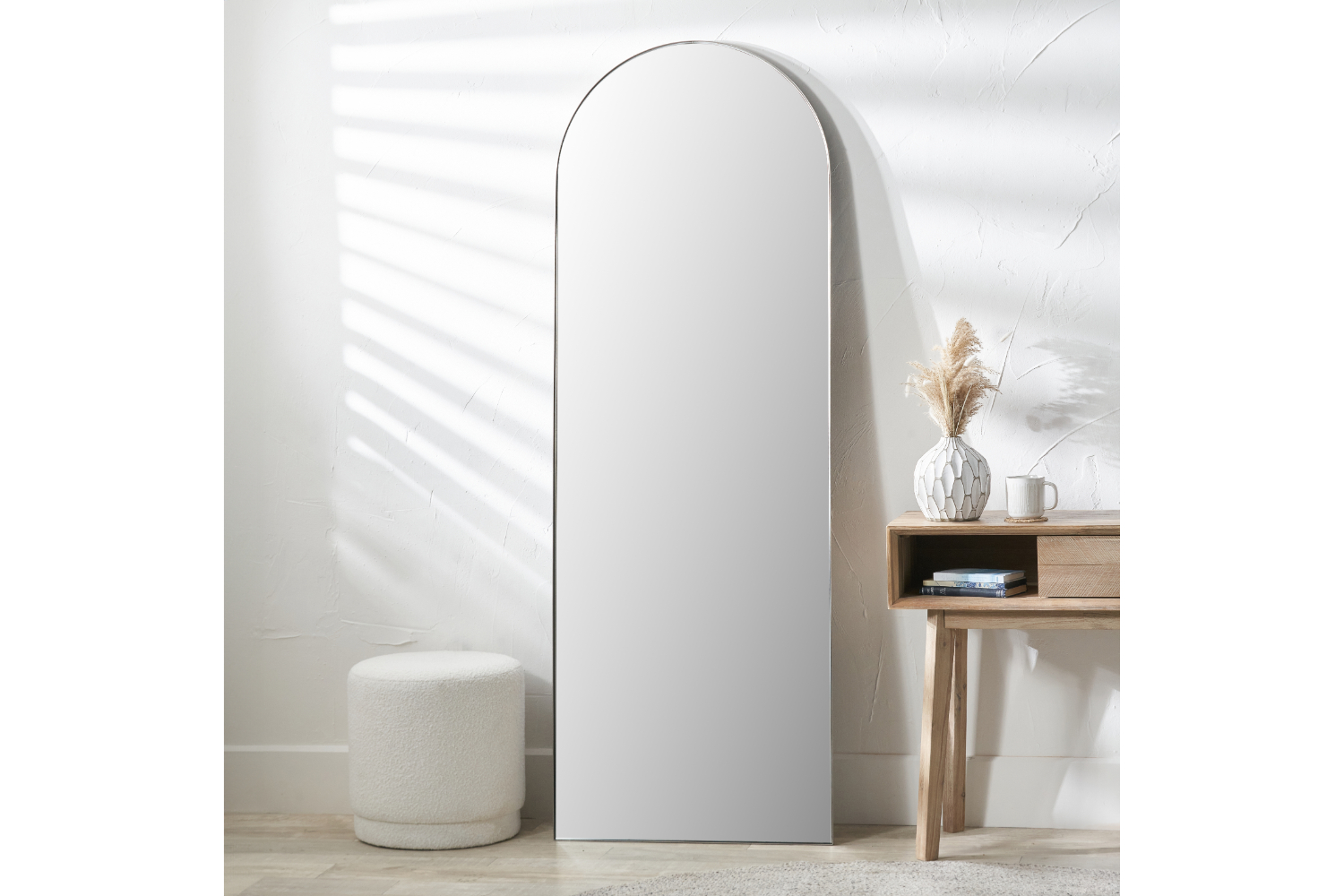 Arched Floor Mirror | Matt Black | 70 x 200 cm