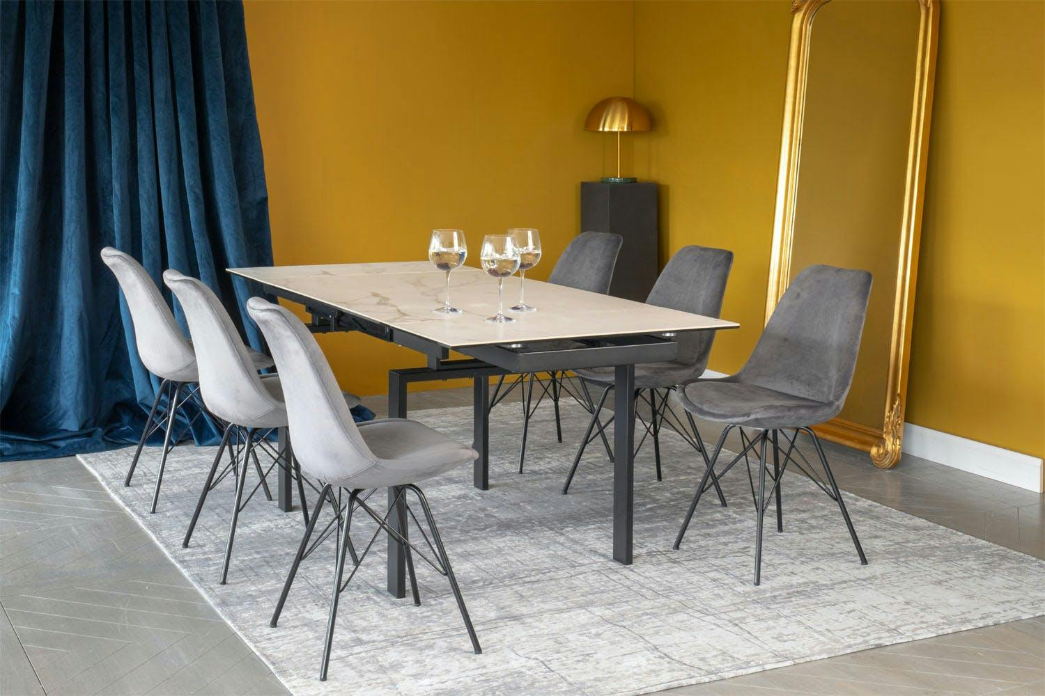 Baines Rectangular Extending Dining Table | White | 120cm