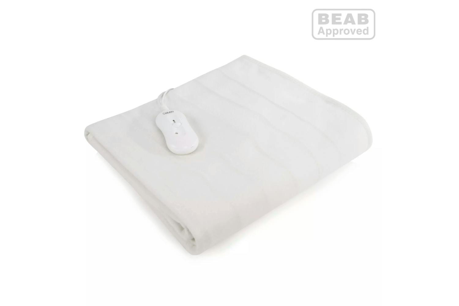 Carmen Single Fitted Electric Blanket with 40cm Skirt | C81189 | White
