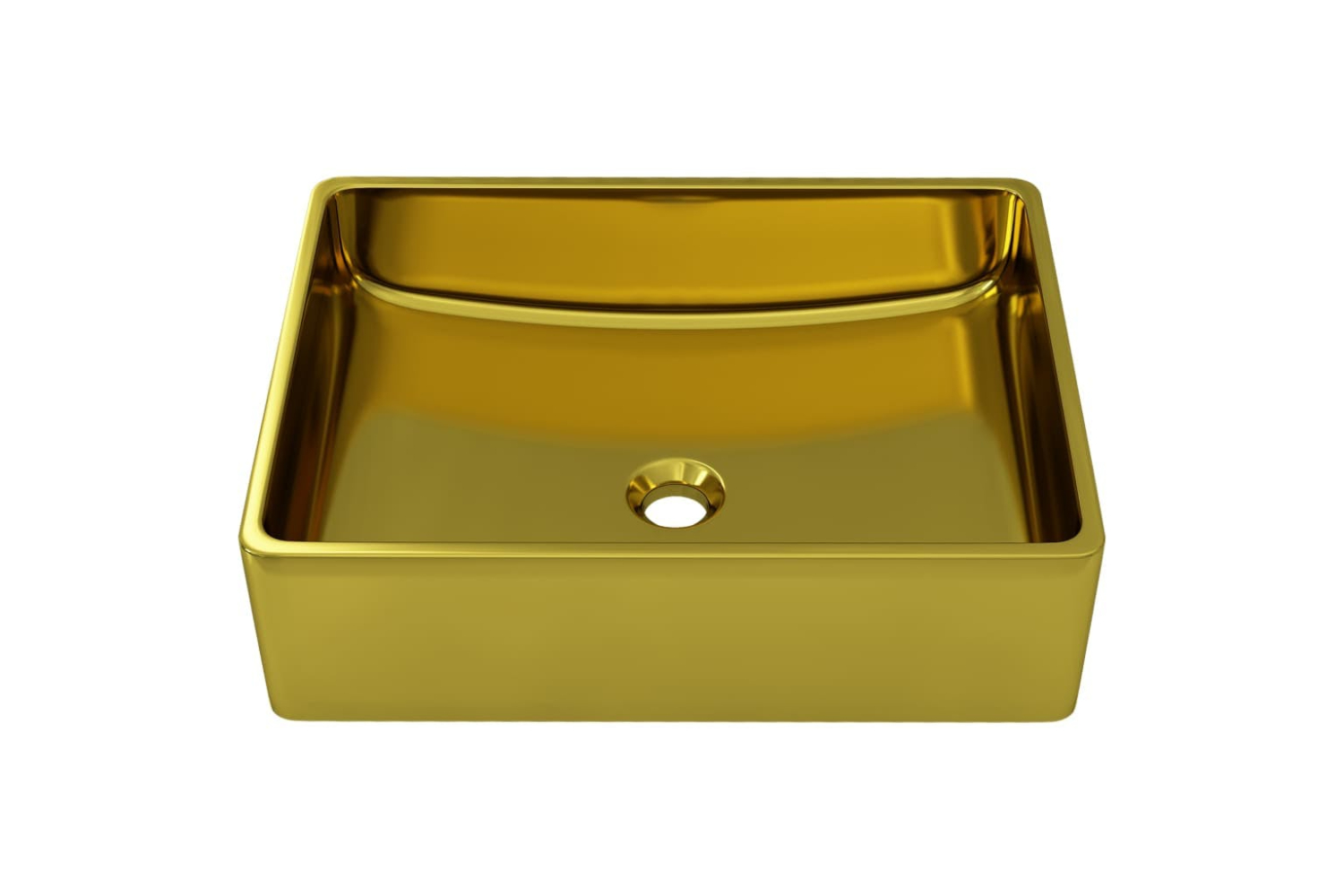 vidaXL 143496 Wash Basin 41x30x12cm Ceramic Gold