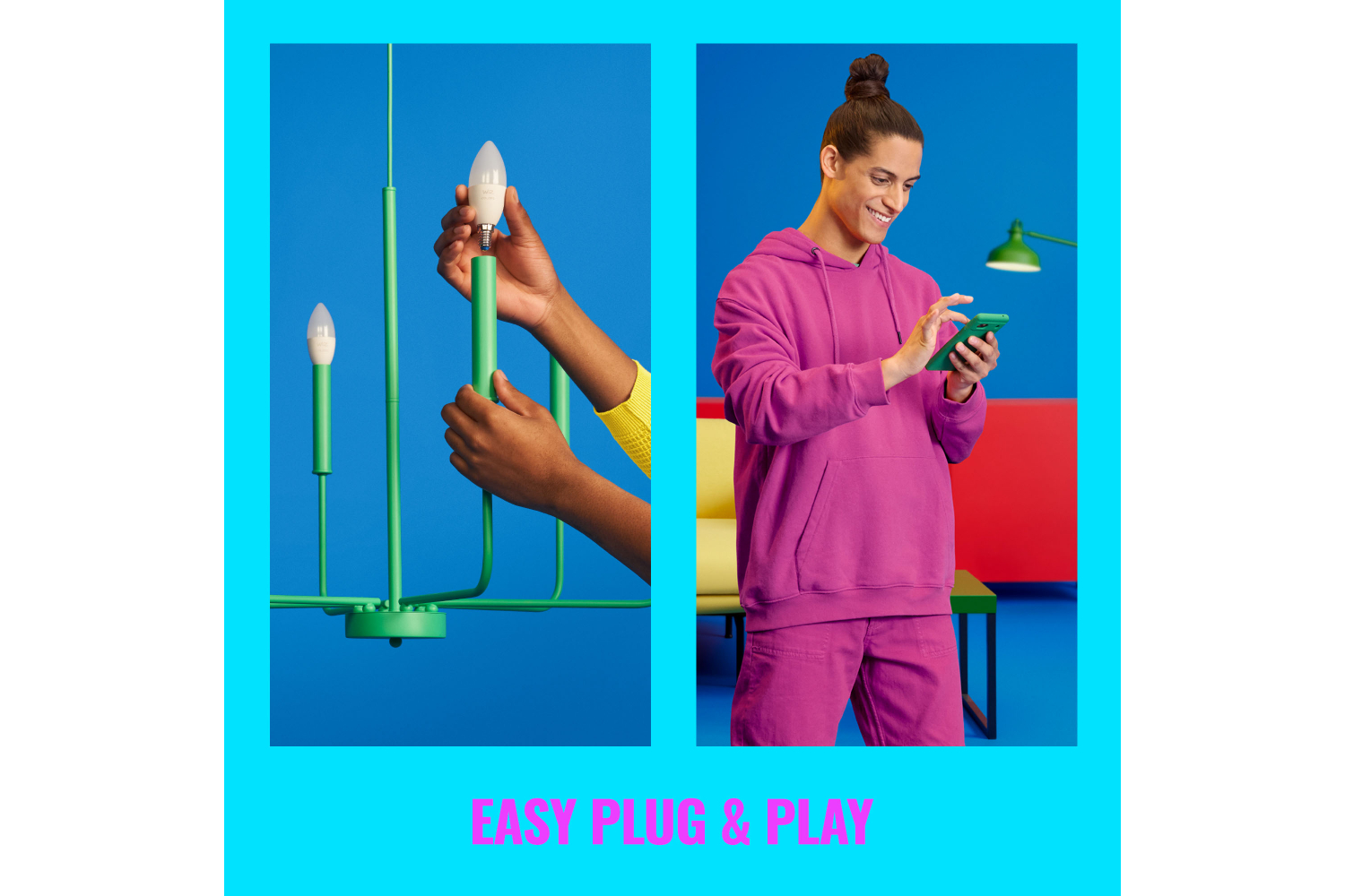 Wiz Candle E14 Tunable Smart LED Bulb | White