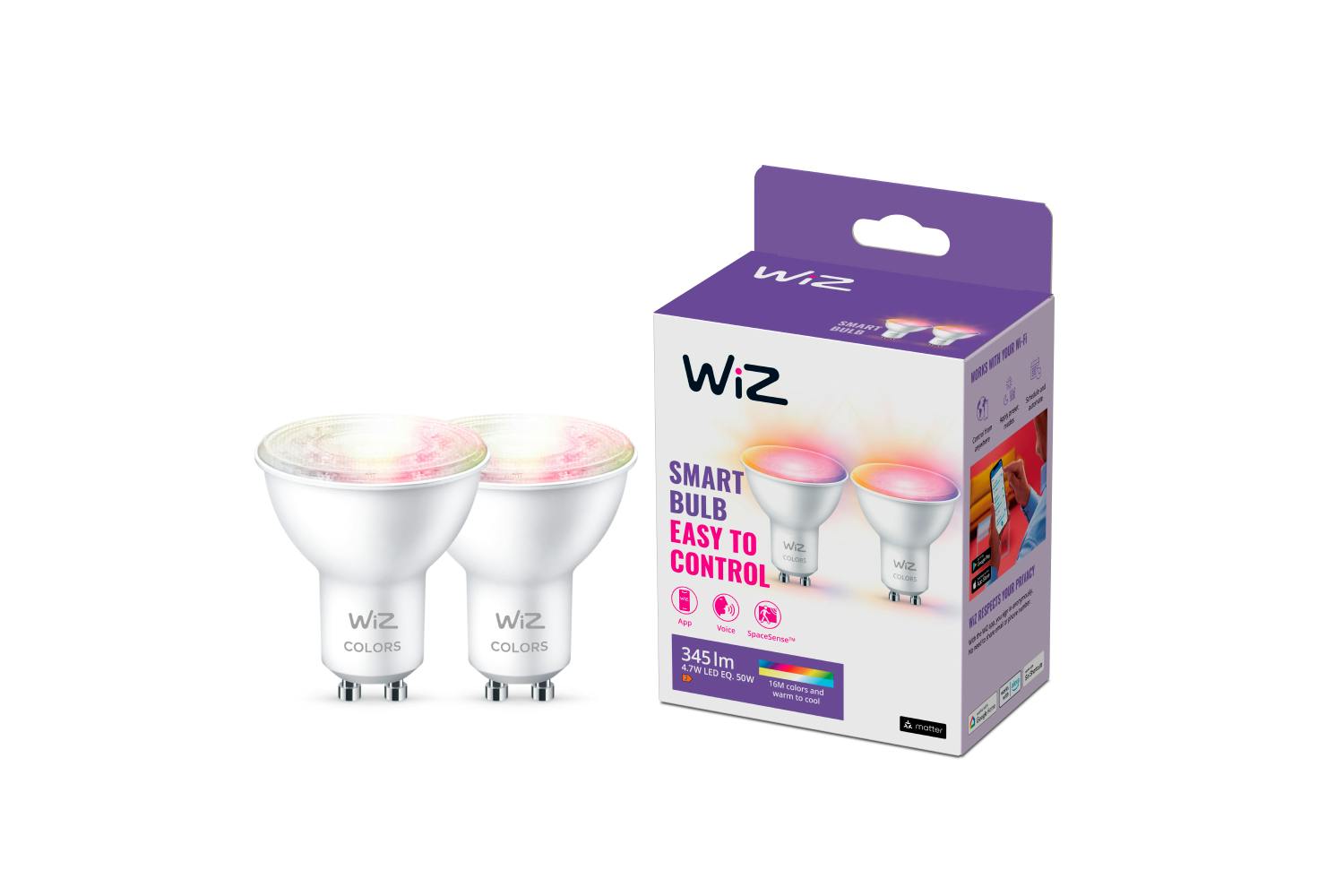 Wiz GU10 Colour Smart Bulb | 2 Piece of Pack