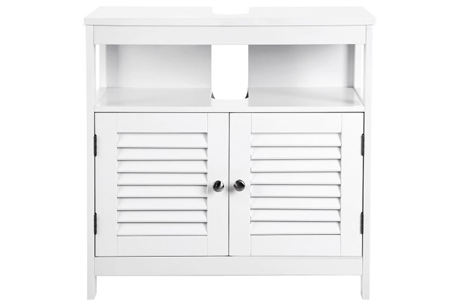 Vasagle BBC02WT Washbasin Cabinet with Louvered Doors