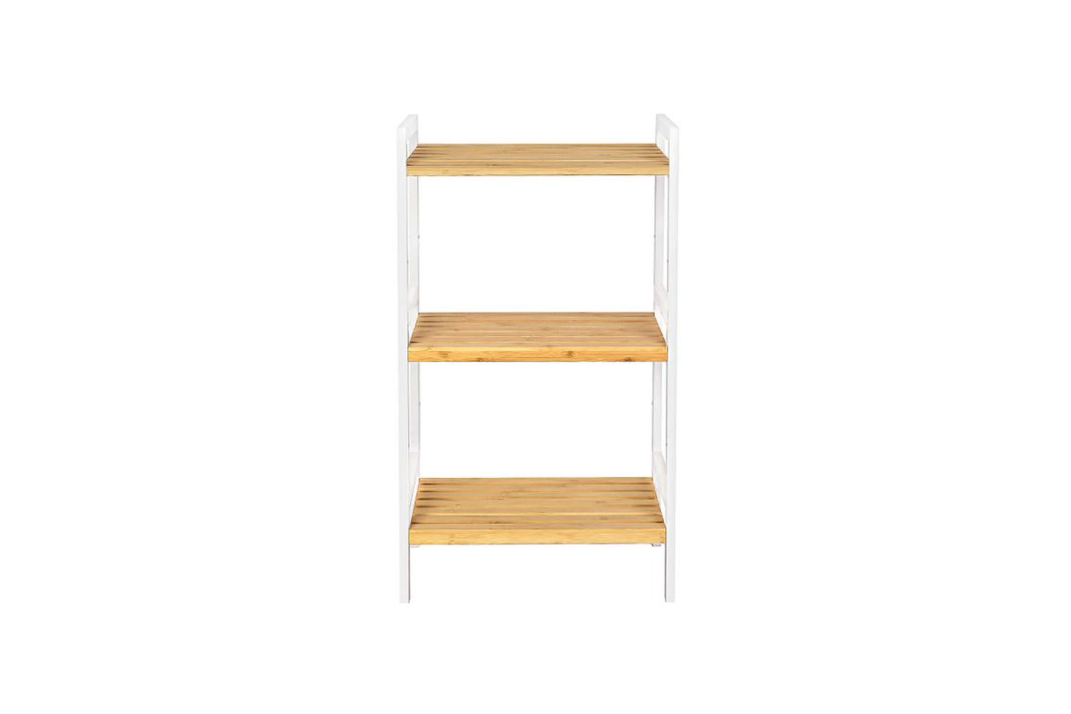 Songmics BCB73Y Standing Shelf Made of Bamboo | Natural & White