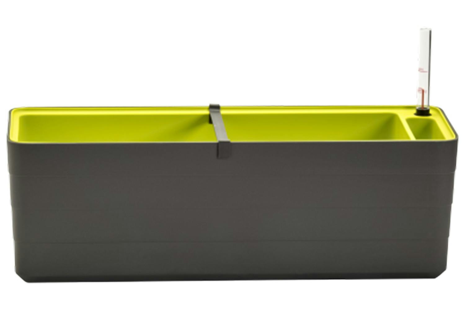 Plastia Berberis Flower Box | Grey & Green | 60cm