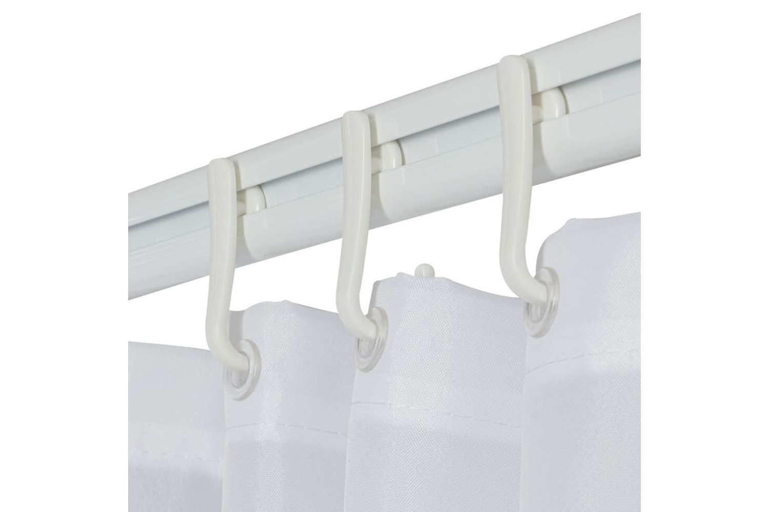 Sealskin Shower Curtain Rail Set Easy-roll White