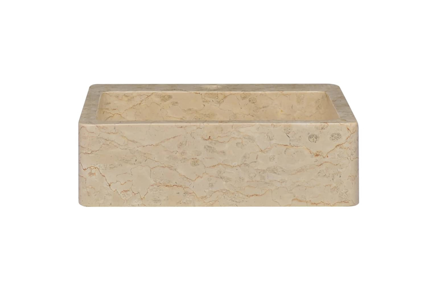 vidaXL 149183 Sink Cream 40x40x12cm Marble