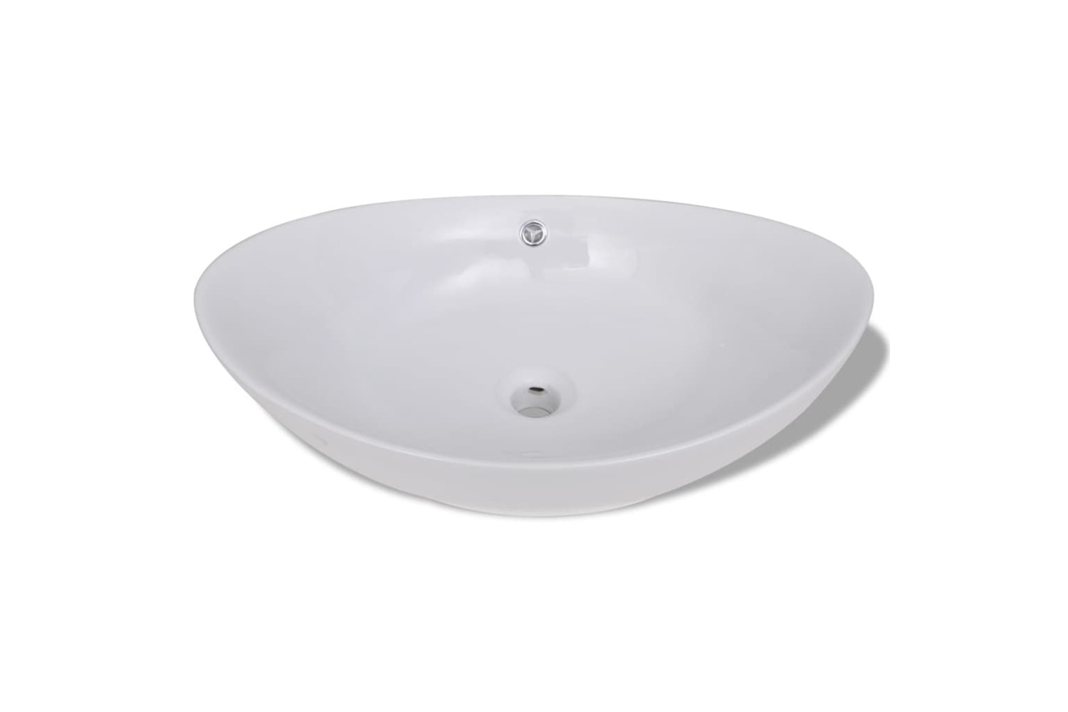 vidaXL 140679 Luxury Ceramic Basin Oval With Overflow 59 X 38,5cm