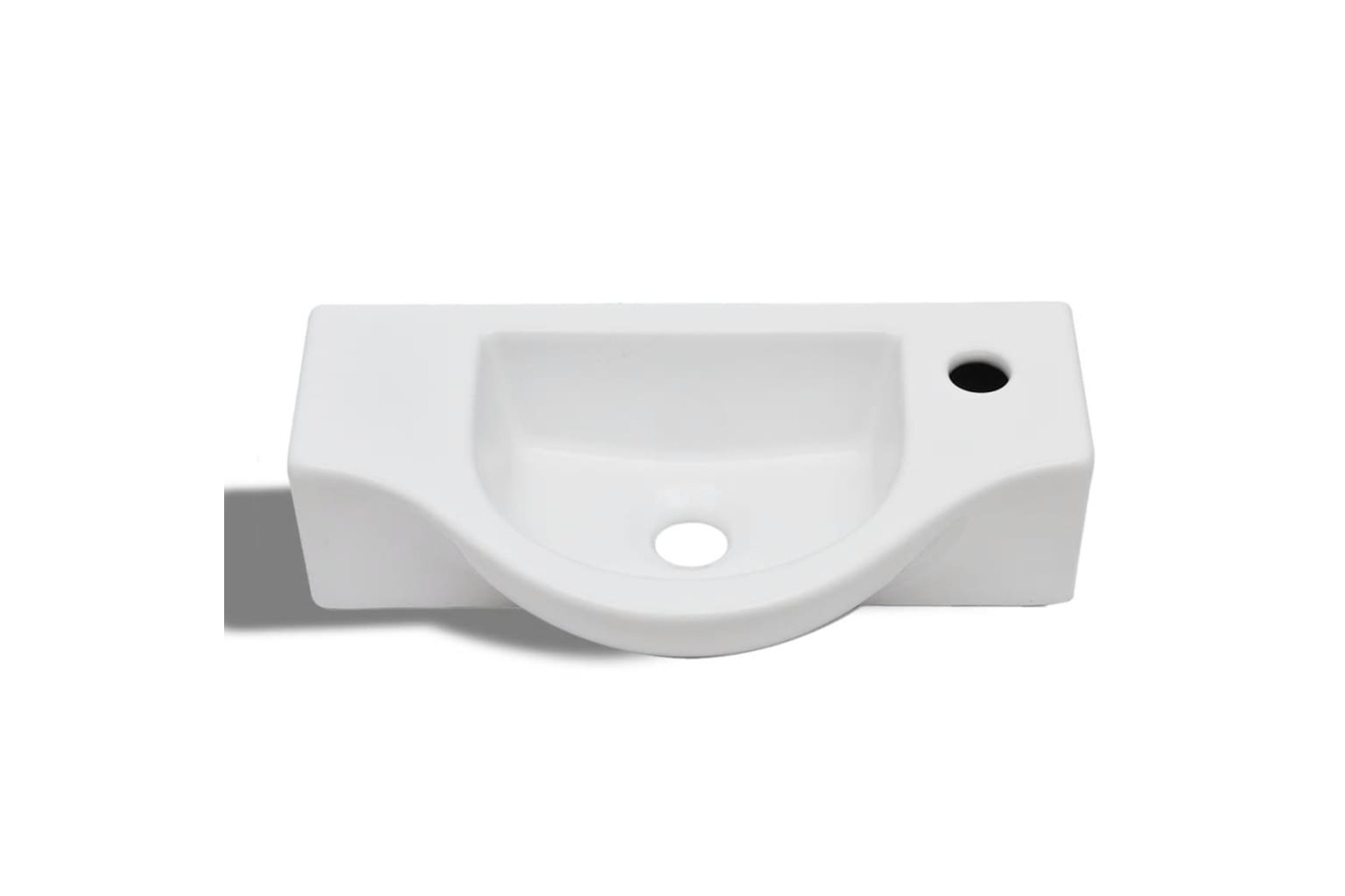 vidaXL 141930 Ceramic Bathroom Sink Basin With Faucet Hole White