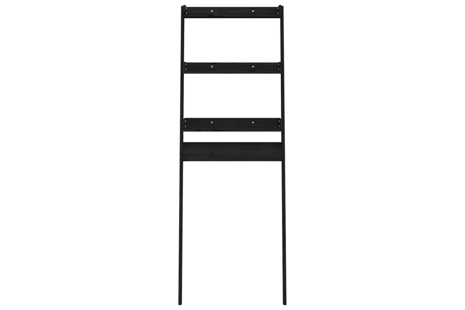vidaXL 824657 Toilet Rack Black 63.5x32x179cm Solid Wood Pine