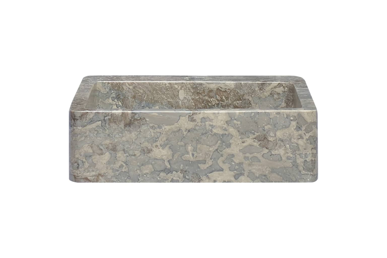 vidaXL 149185 Sink Grey 40x40x12cm Marble
