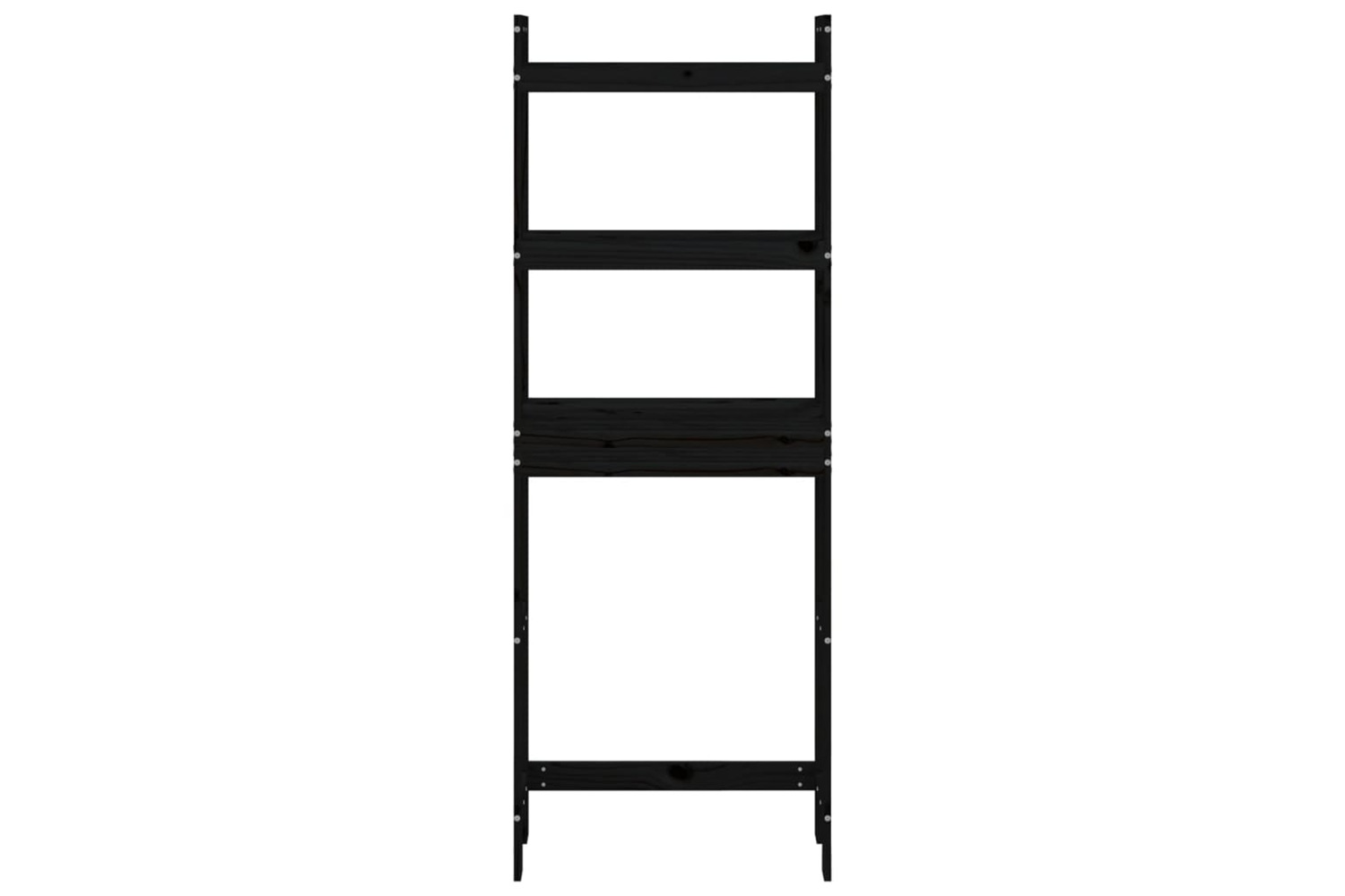 vidaXL 824662 Toilet Rack Black 63x26x171cm Solid Wood Pine