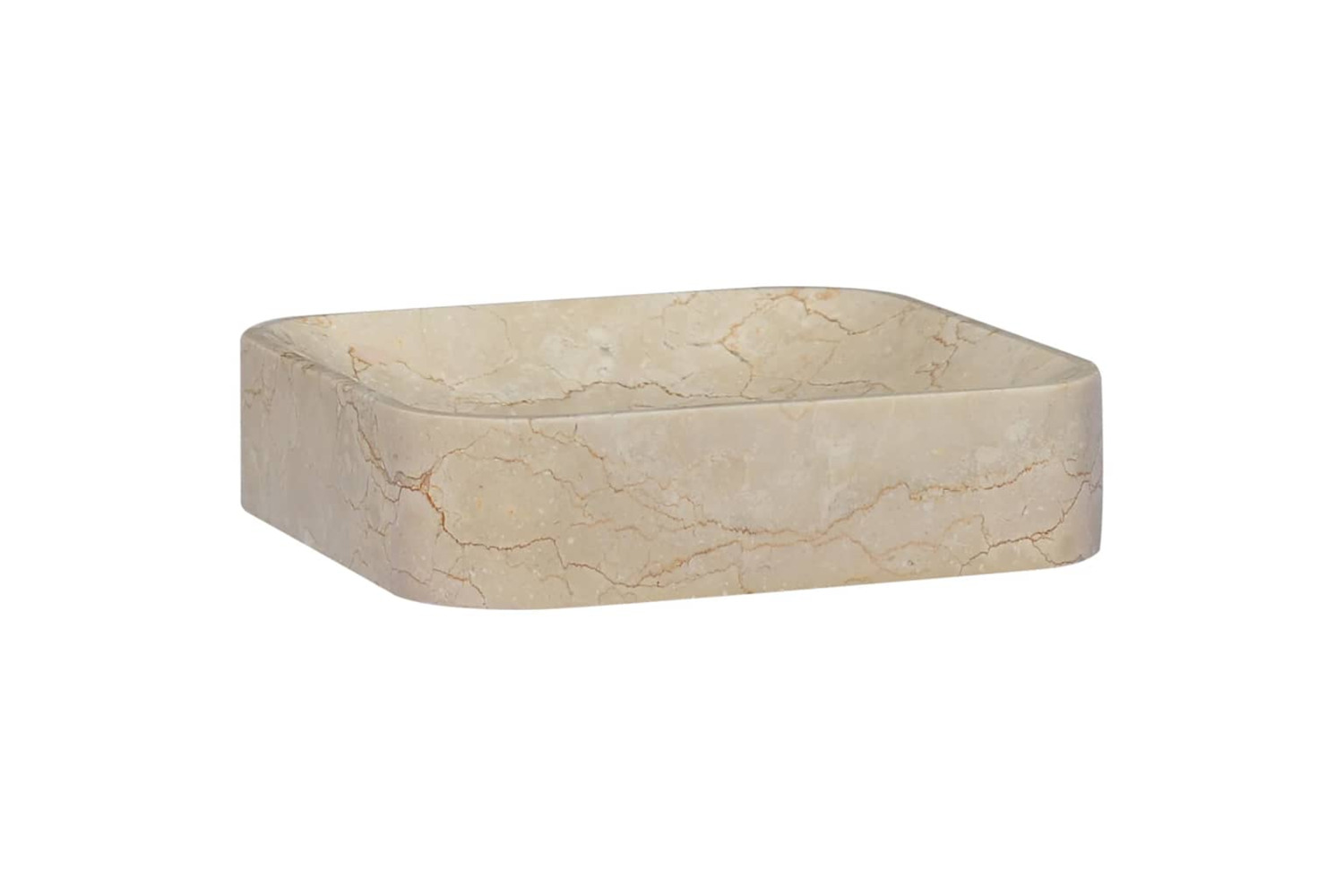 vidaXL Sink Cream 40x40x10cm Marble