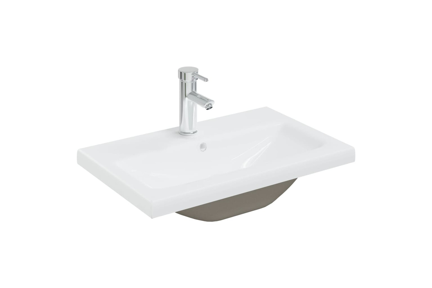 vidaXL 148624 Built-in Basin With Faucet 61x39x18cm Ceramic White