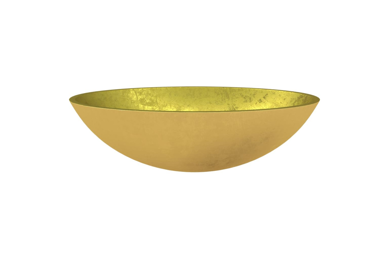 vidaXL 345261 Basin Glass 50x37x14cm Gold