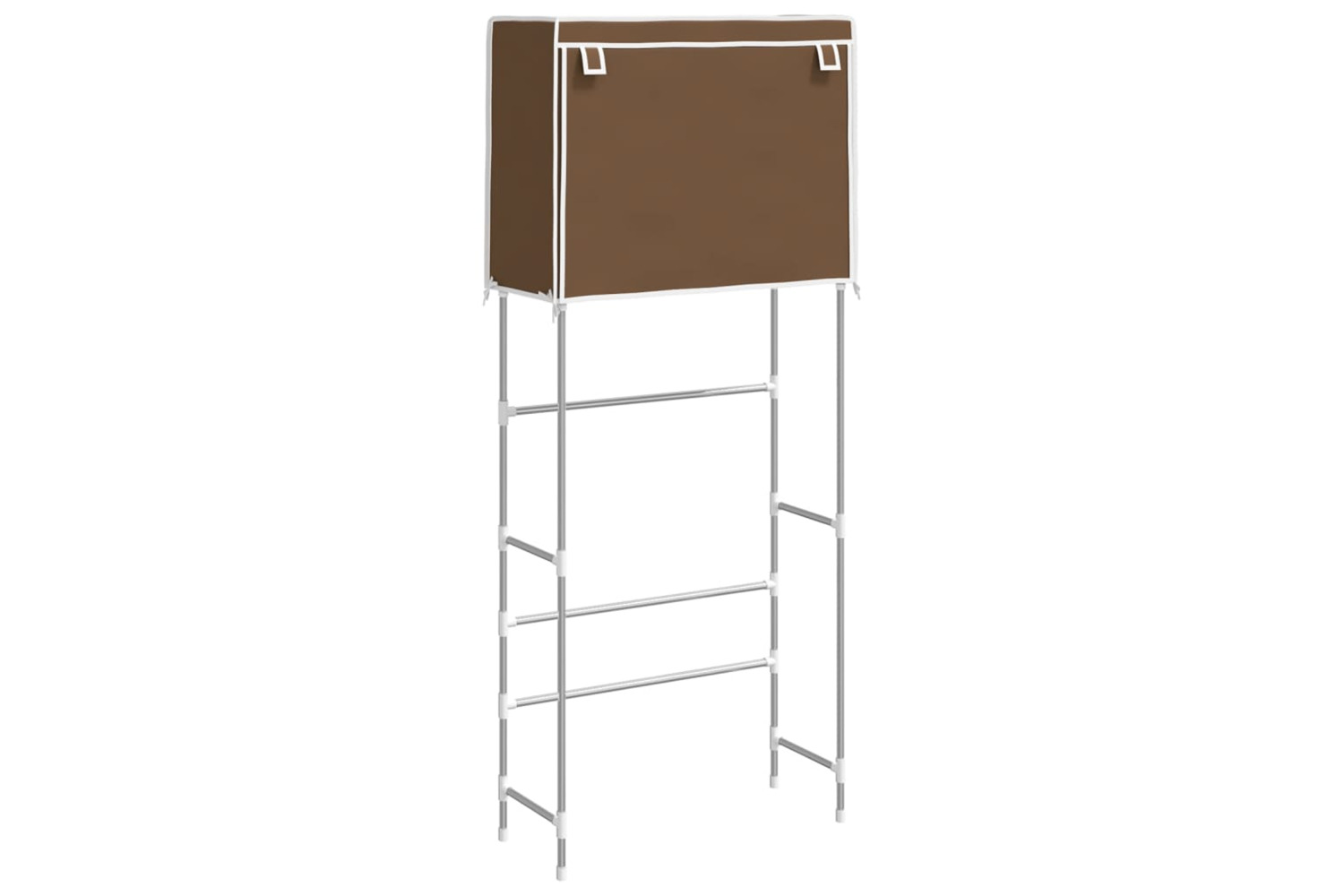 vidaXL 343138 2-tier Storage Rack Over Laundry Machine Brown 71x29.5x170.5cm Iron