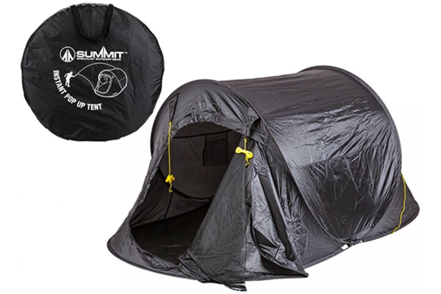 Summit 571138 2 Person Pop Up Tent | Black