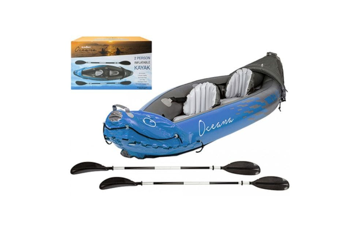 Summit 979058 Oceana 2 Person Inflatable Kaya Kit | Blue