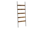 Vasagle 5-Tier Blanket Ladder Shelf | Rustic Brown and Black