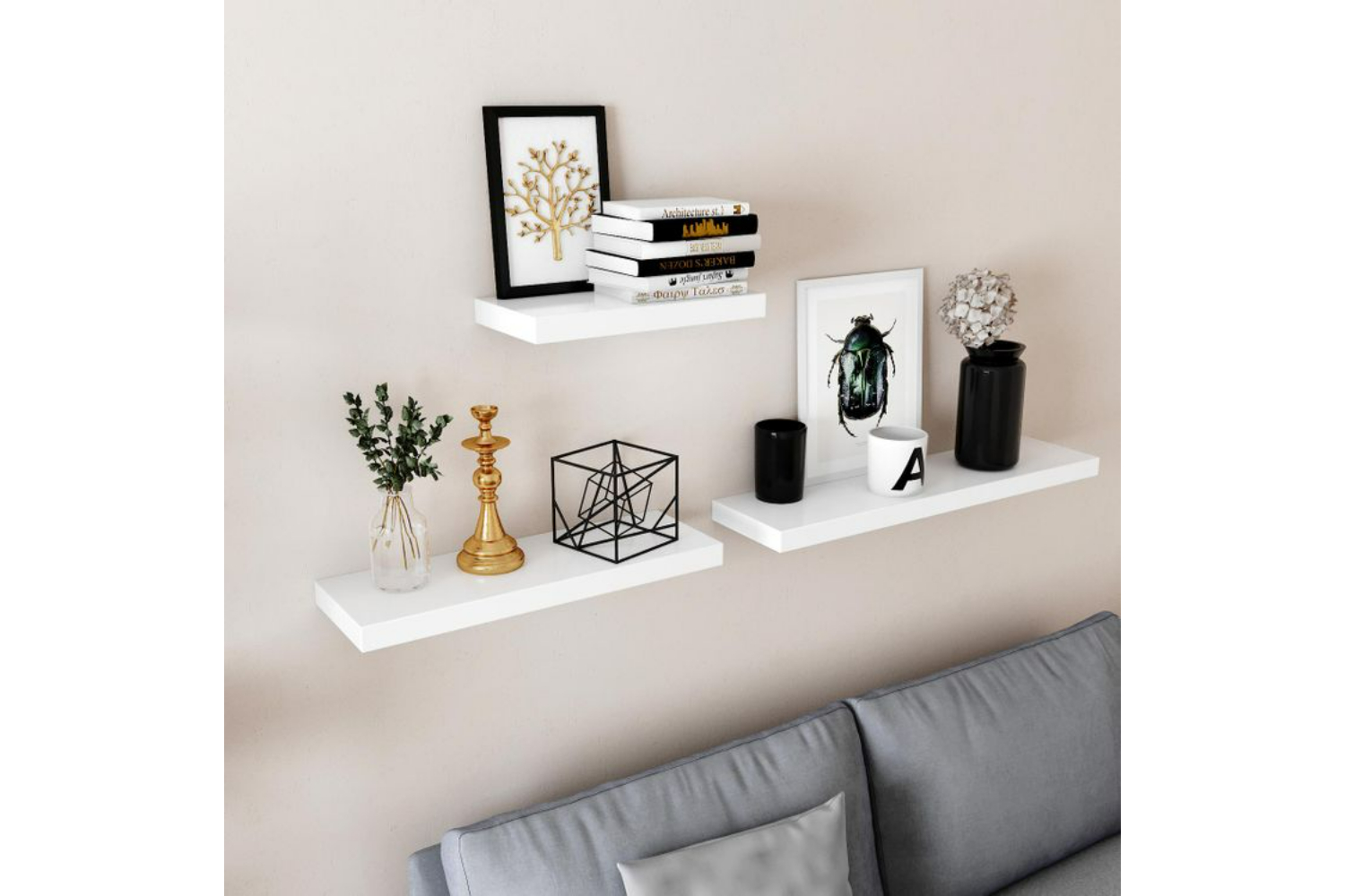 Vasagle LWS24WT Wall Shelf | White