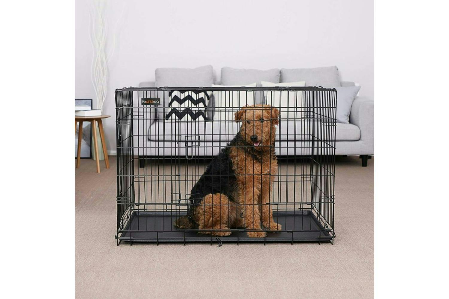 Feandrea PPD42H Dog Cage XXL with 2 Doors