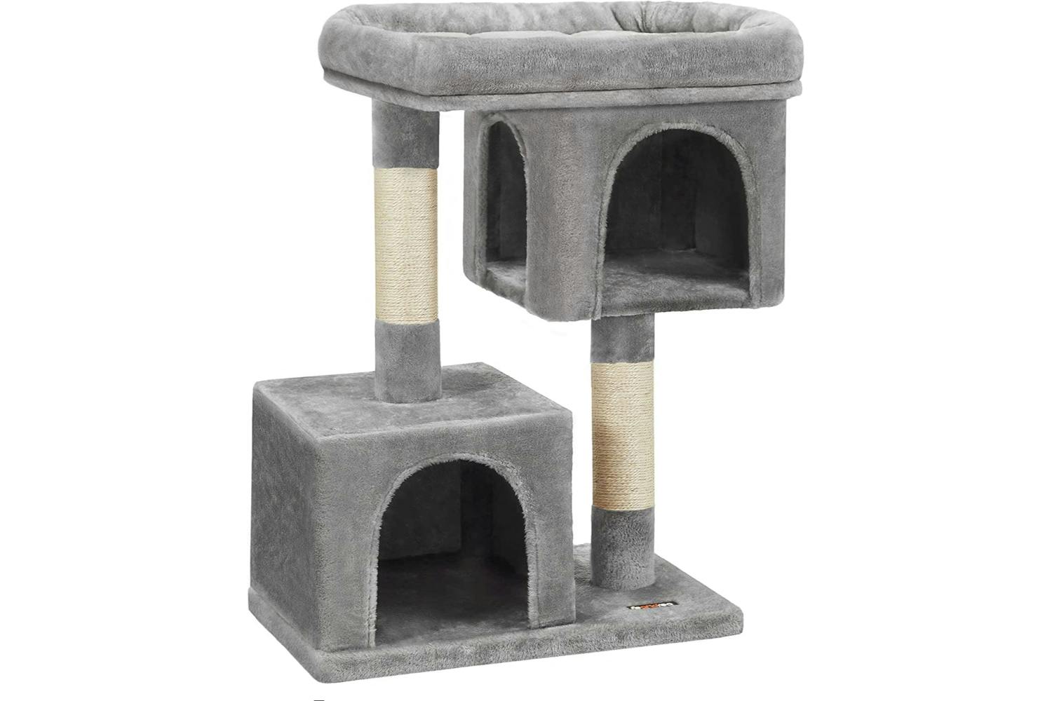 Feandrea Pct61wv1 Cat Tree With Large Platform And 2 Plush C