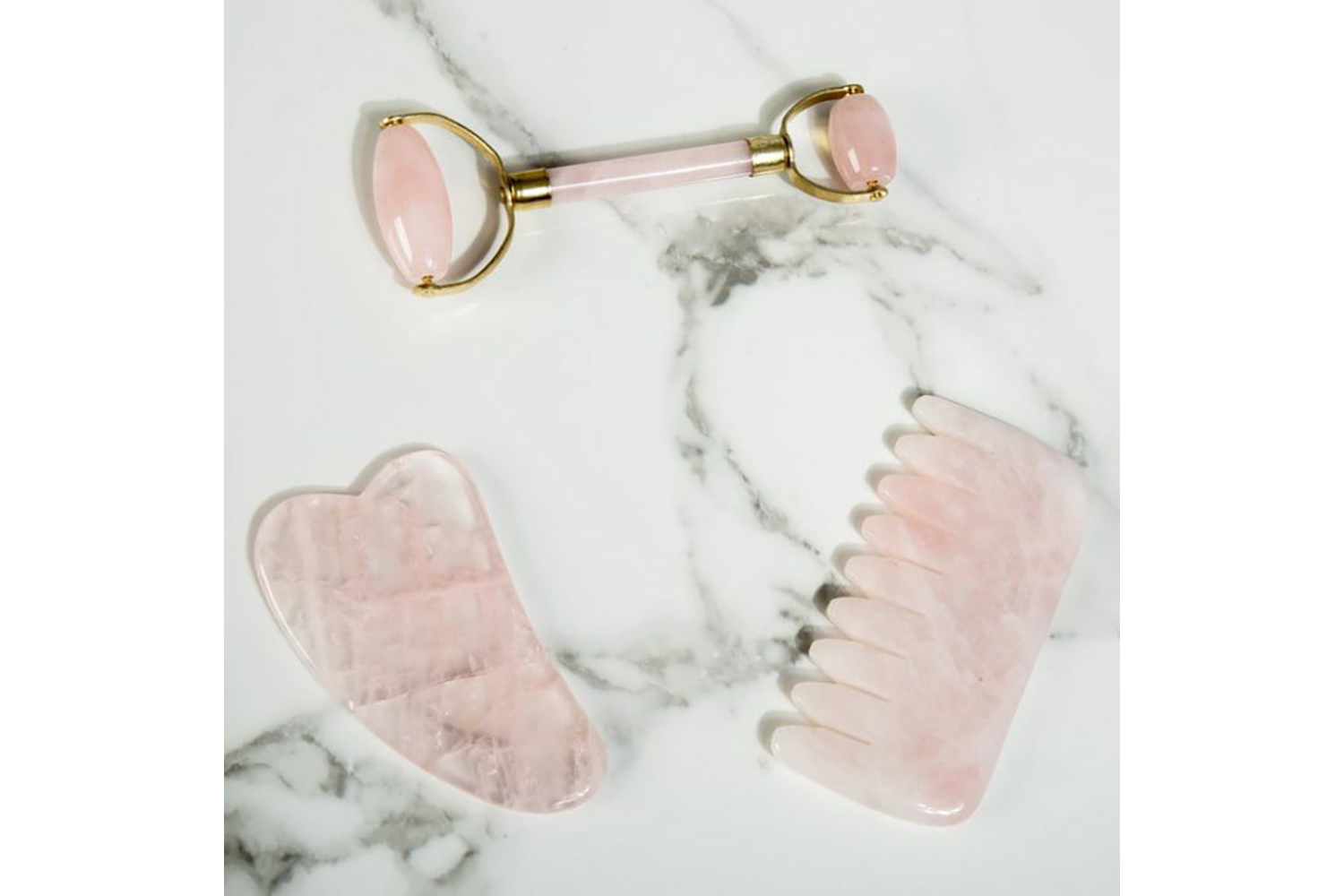 White Lotus PR238 Rose Quartz Crystal Comb