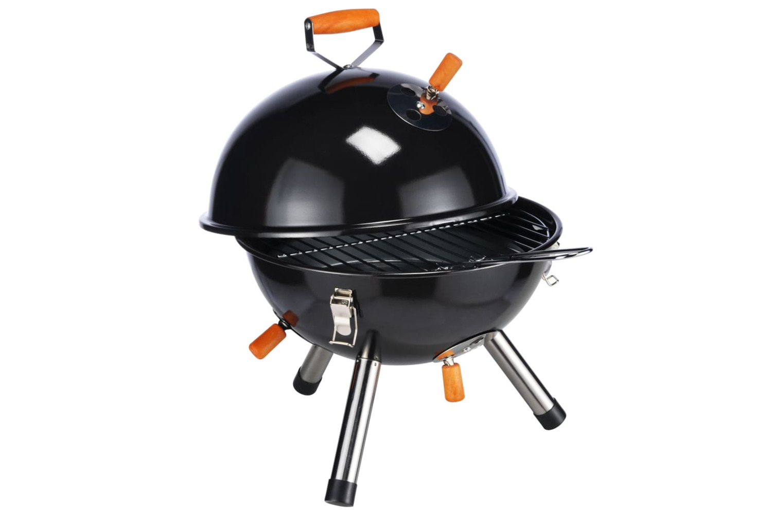 Hi Mini Charcoal Kettle Grill Bbq Black