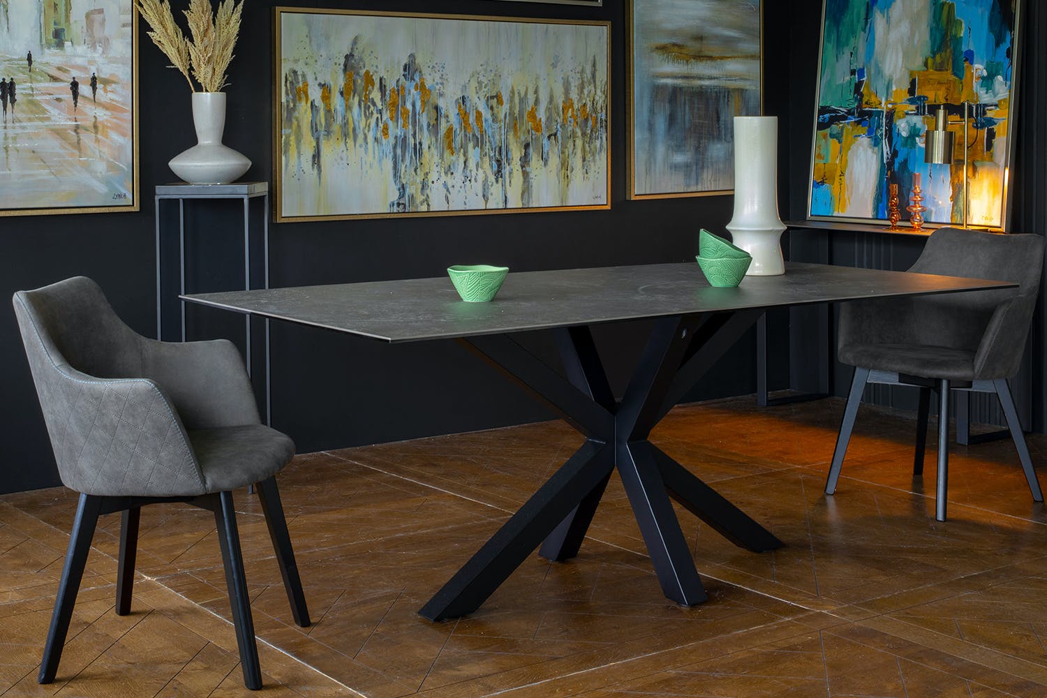 Harlie Rectangular Dining Table | 200 Cm | Black