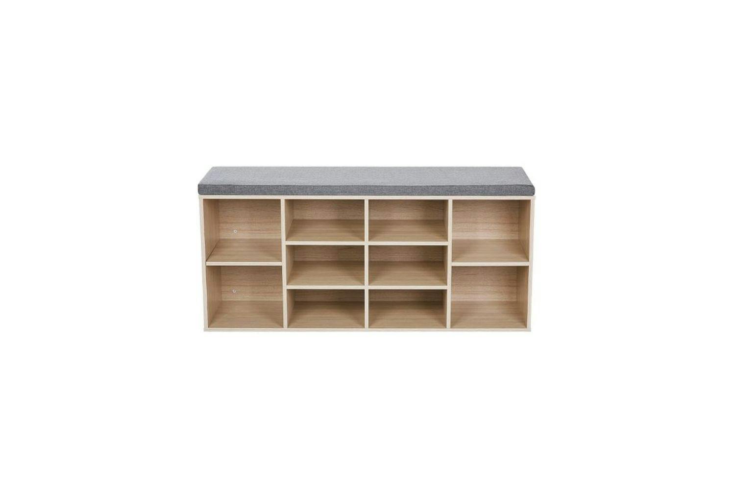 Vasagle LHS10NL Padded Shoe Bench in Natural Grey