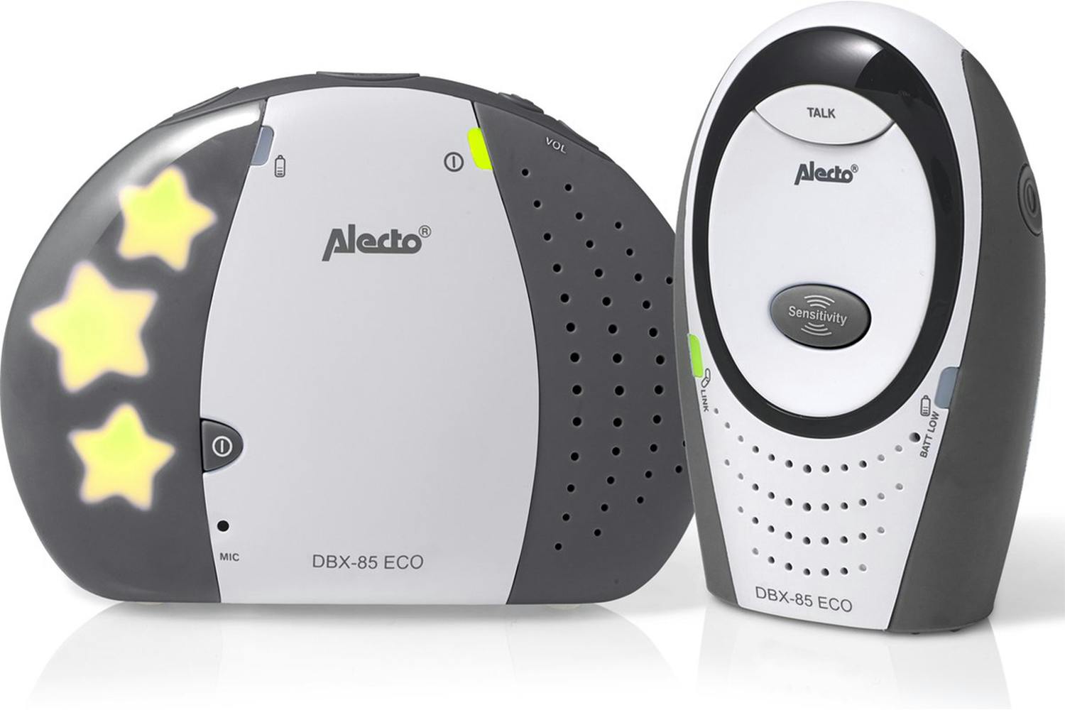 Alecto DBX-85 Limited Full Eco DECT Baby Monitor | White/Anthracite