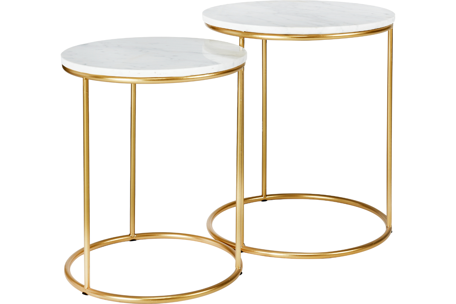 Milly White Marble Bedside Table | Set of 2