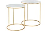 Milly White Marble Table | Set of 2