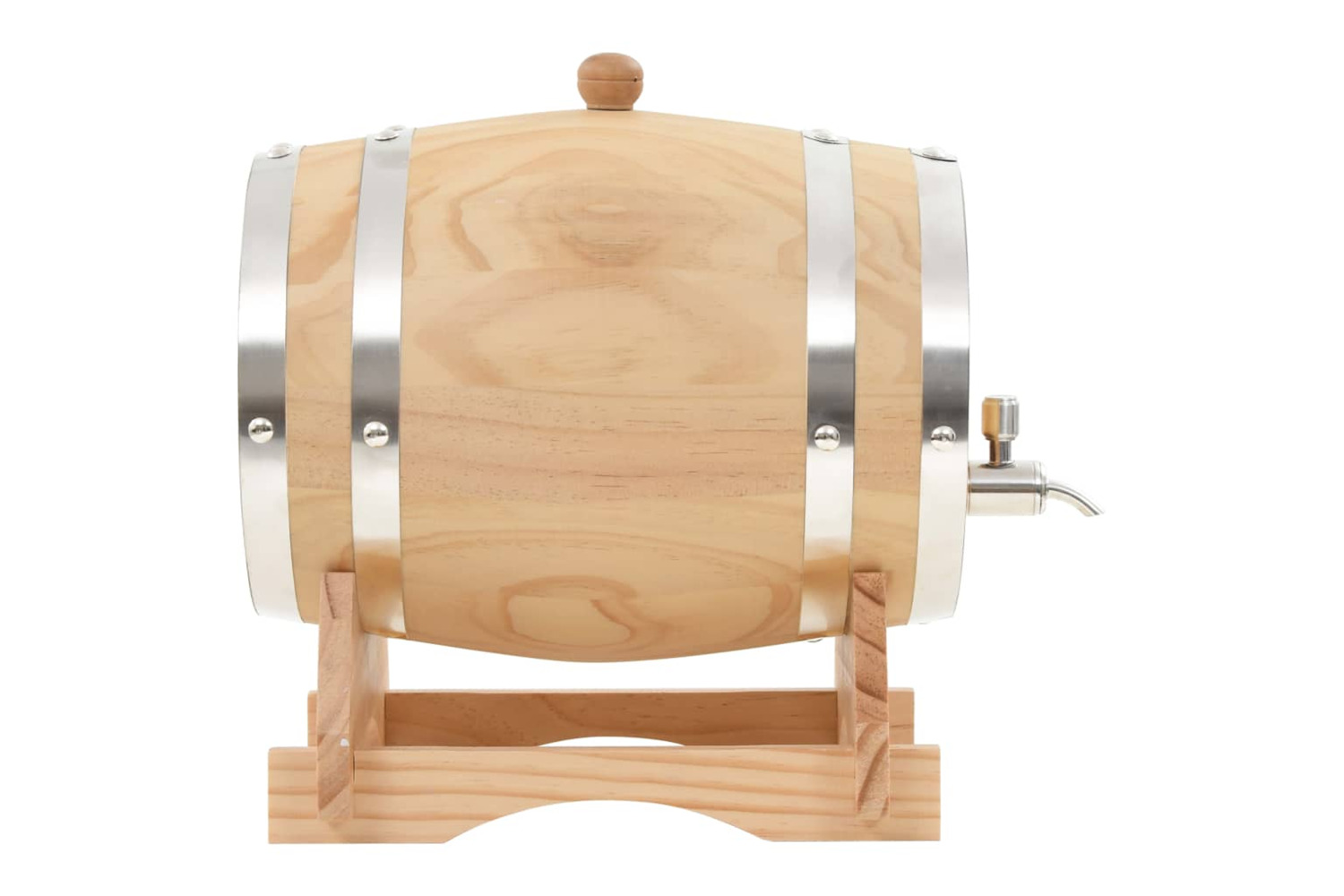 vidaXL 50681 12L Wine Barrel with Tap Solid Pinewood