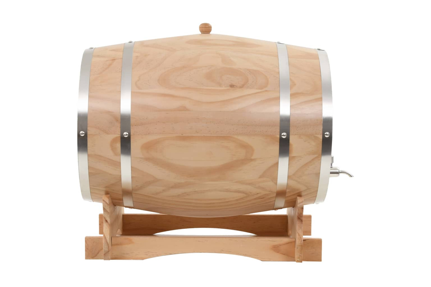 vidaXL 50682 35L Wine Barrel with Tap Solid Pinewood