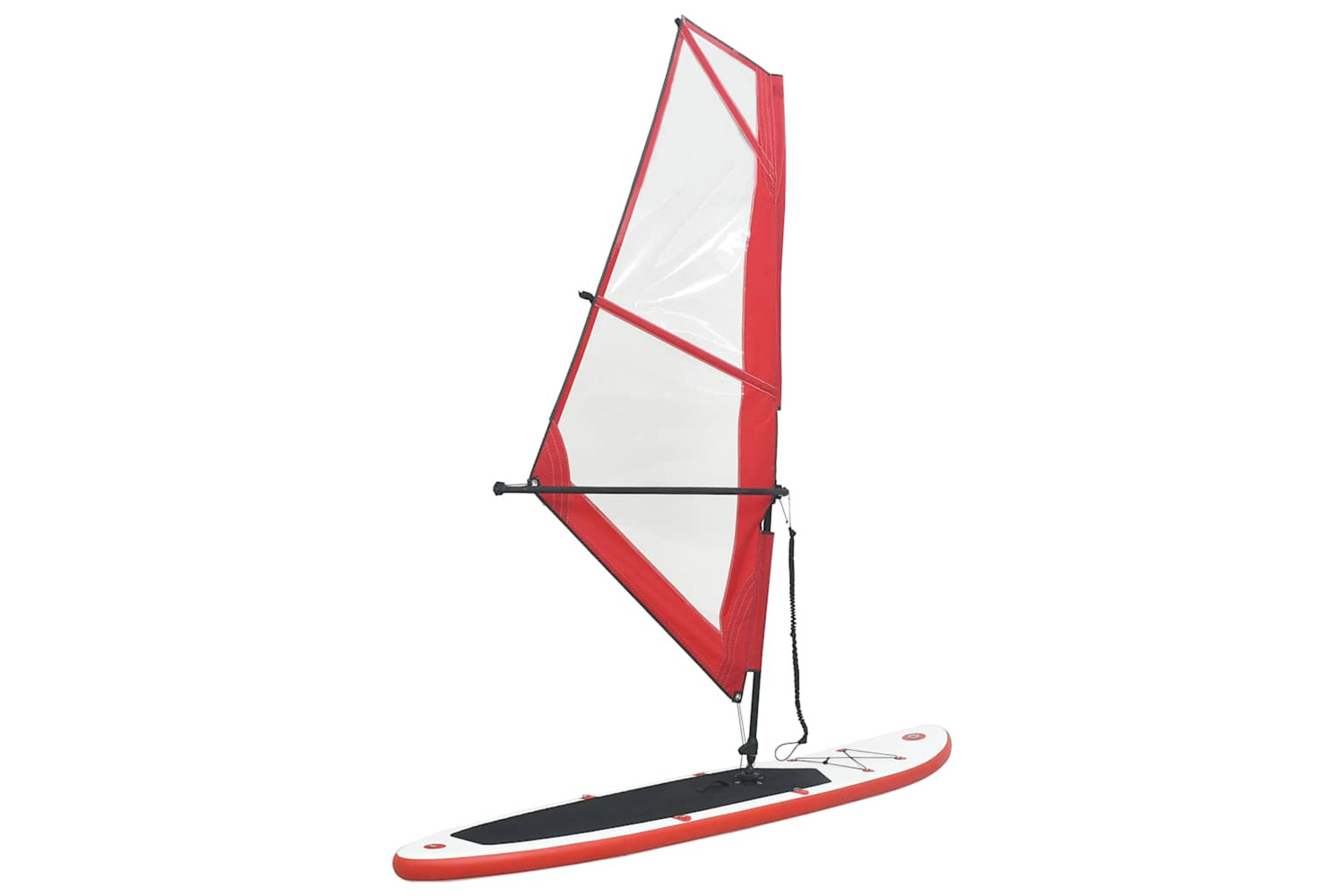 Vidaxl Inflatable Stand Up Paddleboard With Sail Set Red And White